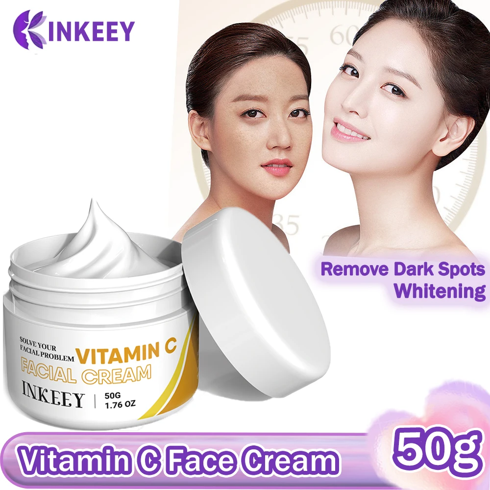 Vitamina C Creme Facial Clareamento Da Pele Creme Removedor De Manchas Escuras Anti-Rugas Anti-Envelhecimento Hidratante Facial Cuidados Com A Pele