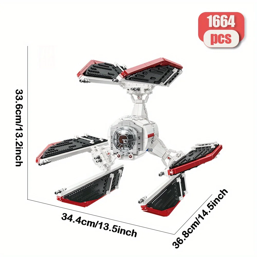 Technical Space attack vehicle Fighter Building Blocks Toys Set 1664pcs Decor Perfect Christmas Birthday Gifts For Friends