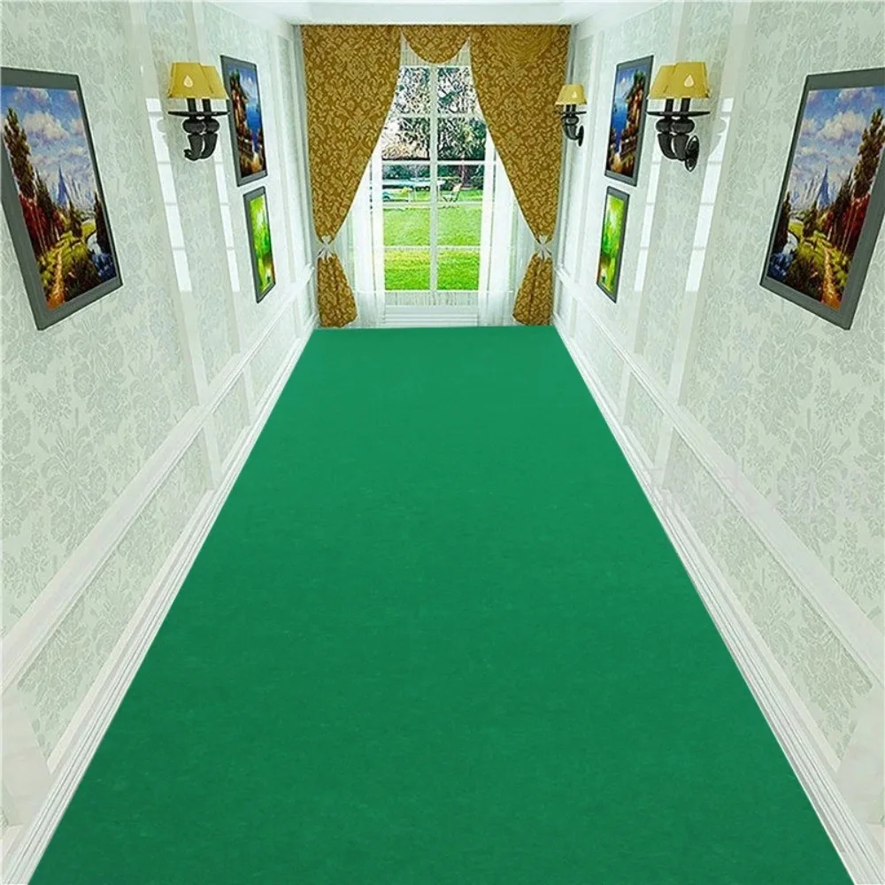 Tapis de couloir antidérapant vert pour événements extérieurs, mariages, expositions, fêtes et scènes de danse, décoration de salle