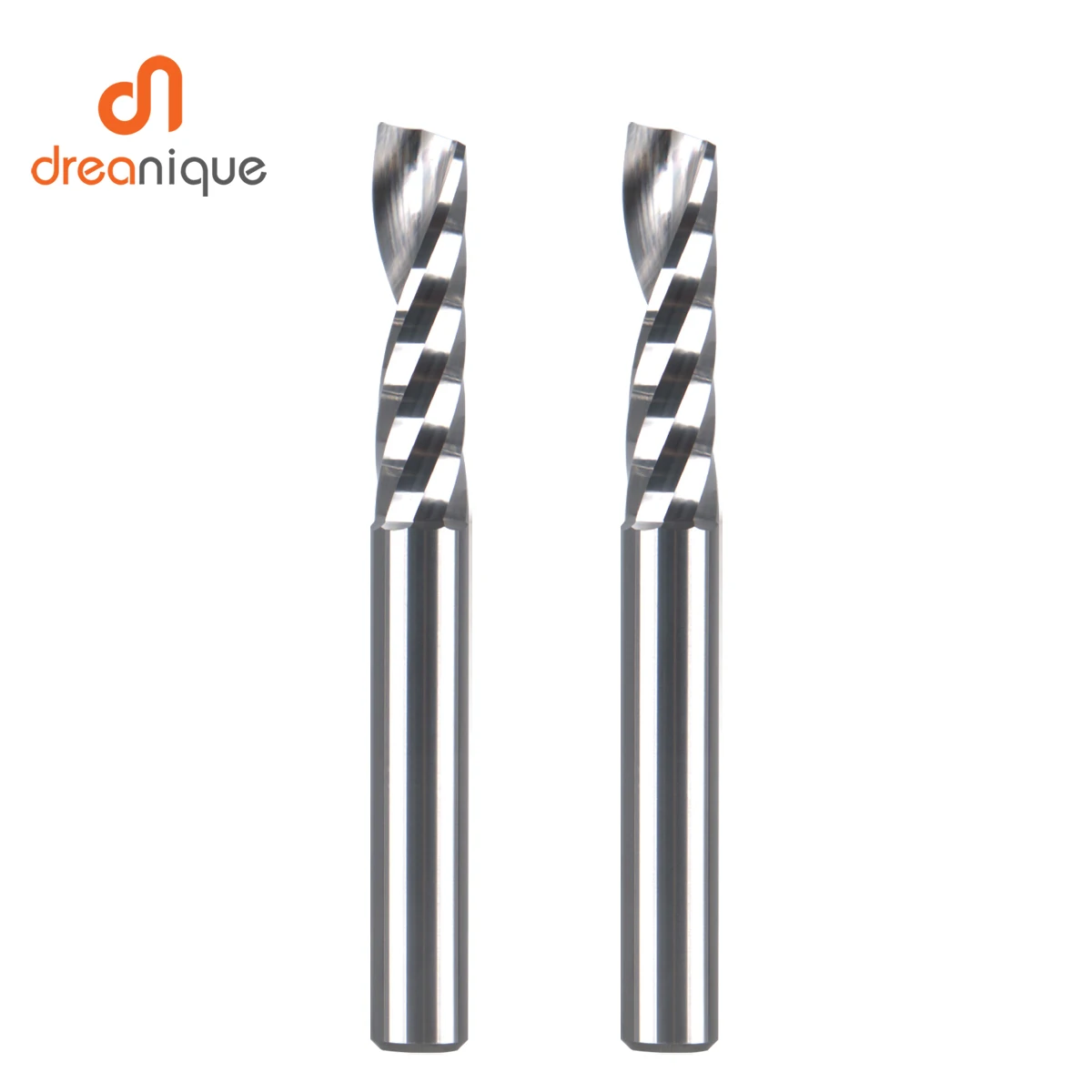 

Dreanique 2pcs/lot Single Flute Spiral End Mill 3D Engraving Carving Milling Cutter Bit For Woodworking Acrylic ACM Milling
