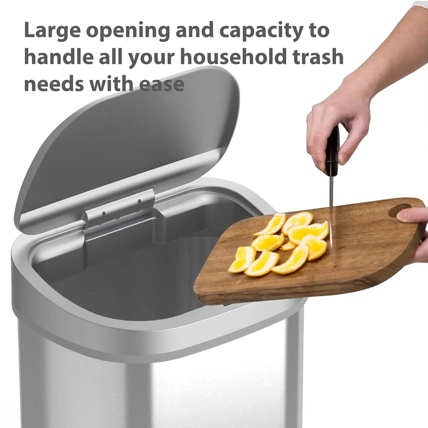 21 Gallons XL Automatic Touchless Kitchen Trash Can with Lid, Motion Sensor Trash Can for Large Kitchens, Office & Commercial