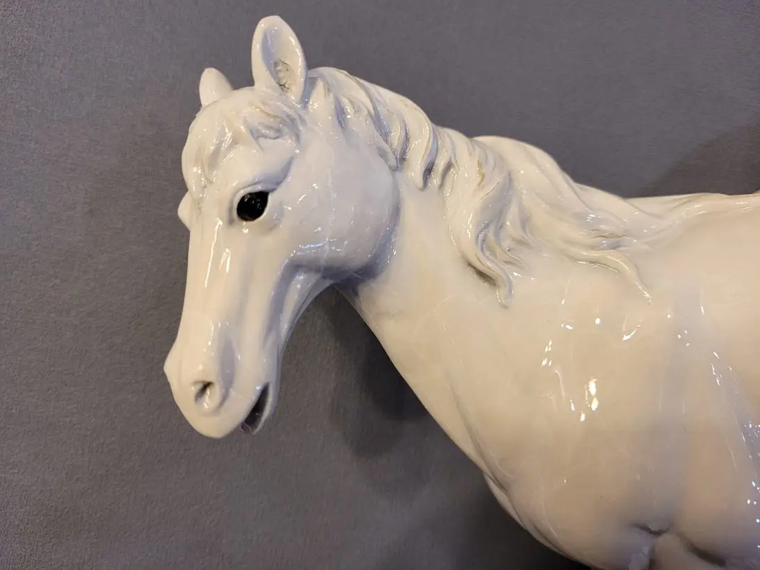 Estátua de cavalo de cobre arte artesanato cavalo branco acessórios para casa ornamentos de presente de negócios