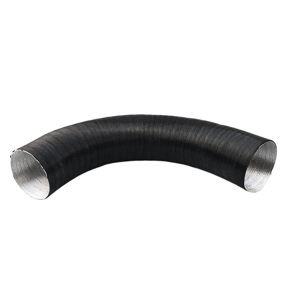 90mm ID 2M Parking Heater Air Intake Pipe, Aluminum Foil Ripple Flexible Air Inlet Hose, Replacement Duct for Vehicle Auxiliary