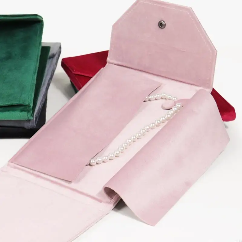 

Fashionable Flocking Jewelry Organizers Portable Clasp Closure for Delicate Chains and Trip 964A