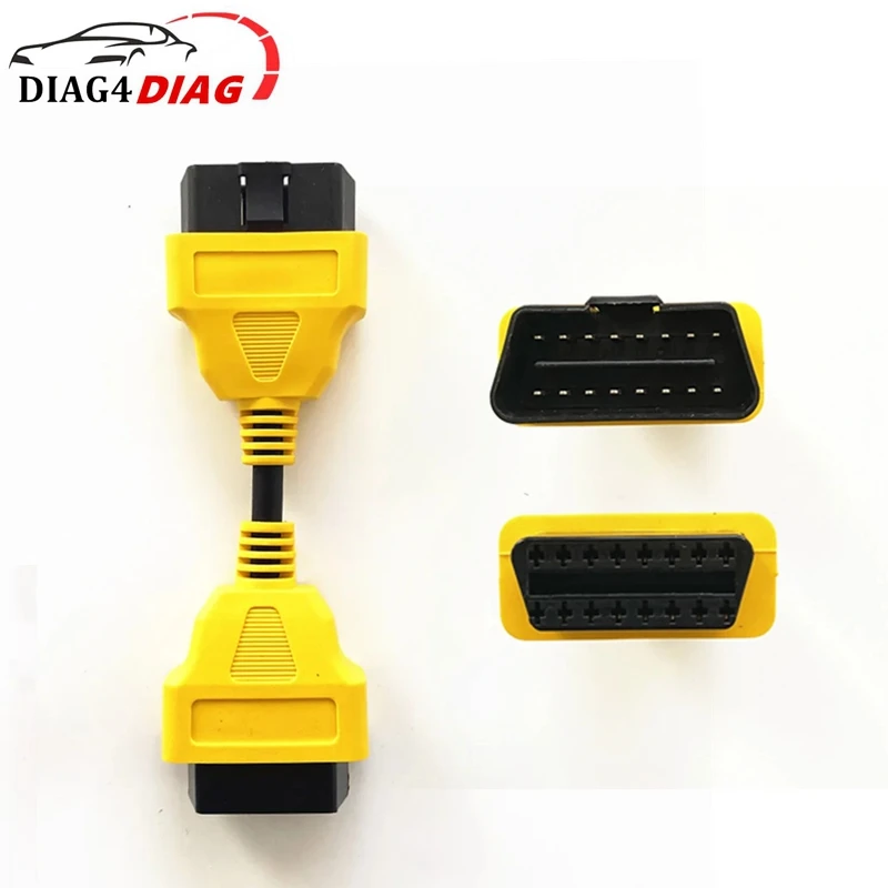 OBD2 Extension Cable Car obd2 16Pin Male to Female Plug Extension Cord Yellow Cable Extend OBD2 Diagnostic interface Adapter