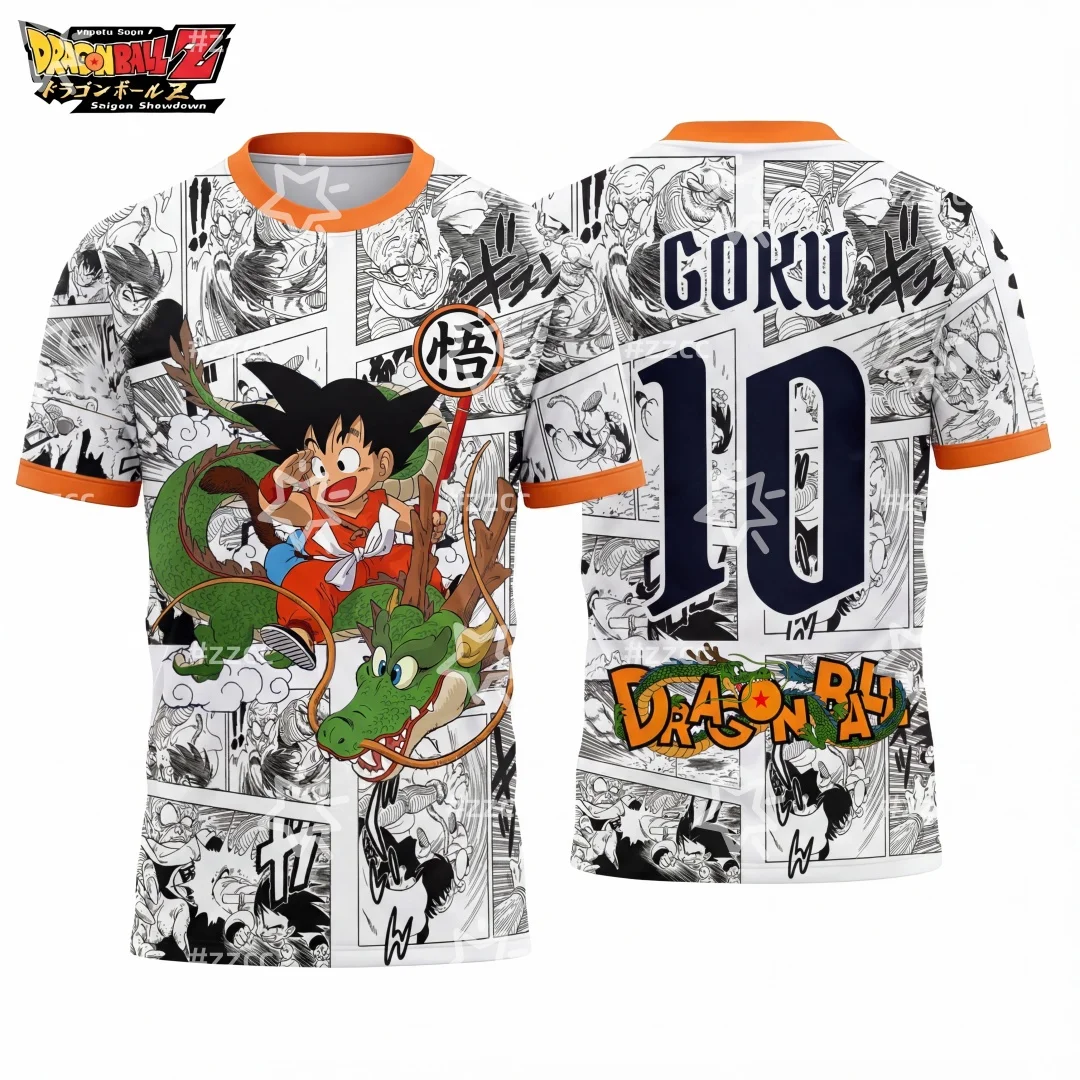 Camiseta Deportiva de Secado Rápido con Estampado de Dragon Ball Son Goku 2026, Camiseta de Fútbol, Ropa para Niños, Camiseta para Hombre, Camiseta para Mujer Y2k