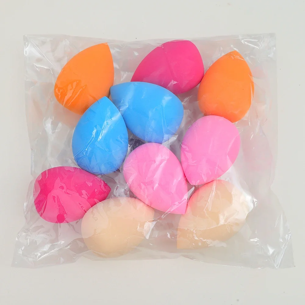 50PCS Multicolor Waterdrop Shape Makeup Sponge Professional Soft Foundation Loose Powder Cosmetic Puff Women Makeup Accessories