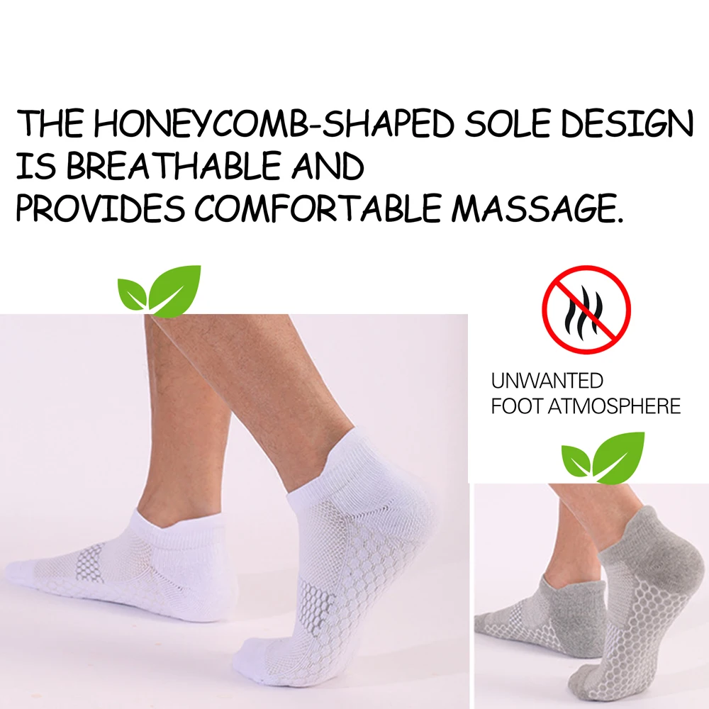 6 paires de chaussettes de gymnastique antidérapantes pour hommes, Ventilation en nid d'abeille, semelle épaisse, technologie à séchage rapide, pour course à pied, entraînement, cheville