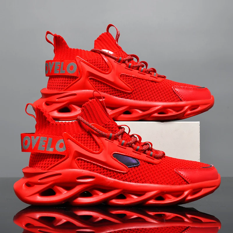 أحذية الجري الرجالية الرياضية في الهواء الطلق، خفيفة الوزن ومريحة، أحذية كاجوال مسطحة شبكية قابلة للتنفس، أحذية رياضية ناعمة للجيم للرجال