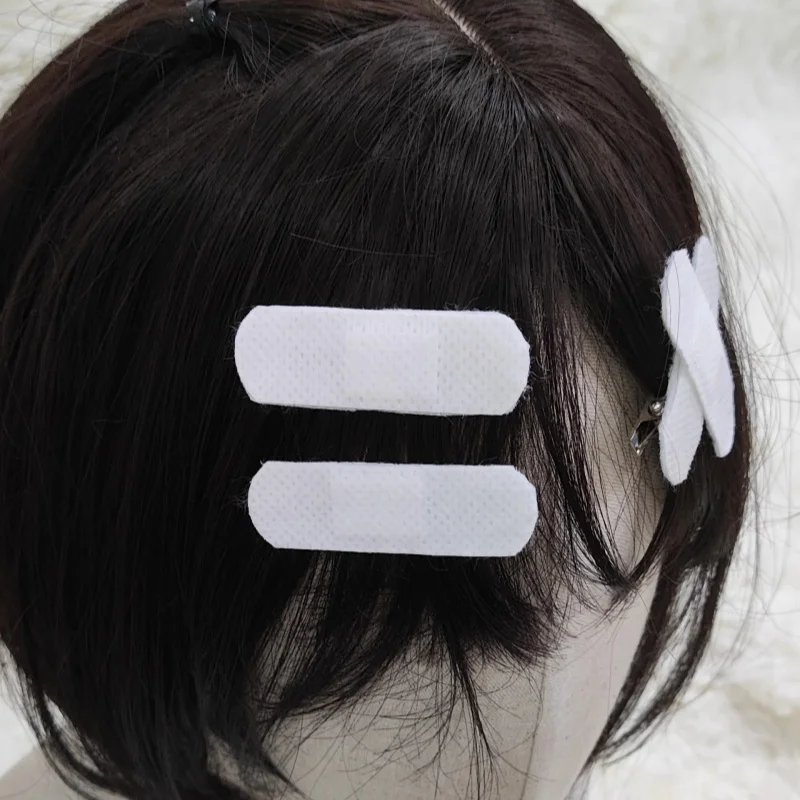 Y2K Girl Harajuku Gothic Lolita Sick Hair Clip Subculture Medical Series White Bandage Medical Band Aid Hairpin Set
