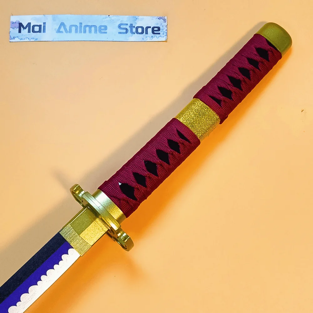 40 pollici Roronoa Zoro Katana Reale Completo Katana Giapponese Anime Cosplay Prop Originale Samurai Sabre Spada di Legno Ninja Coltello Giocattolo Regalo