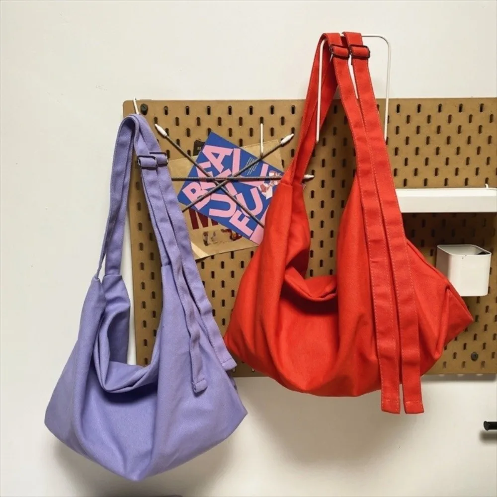 

Креативные однотонные сумки-тоут, парусиновая легкая сумка на плечо, многофункциональная сумка через плечо большой вместимости