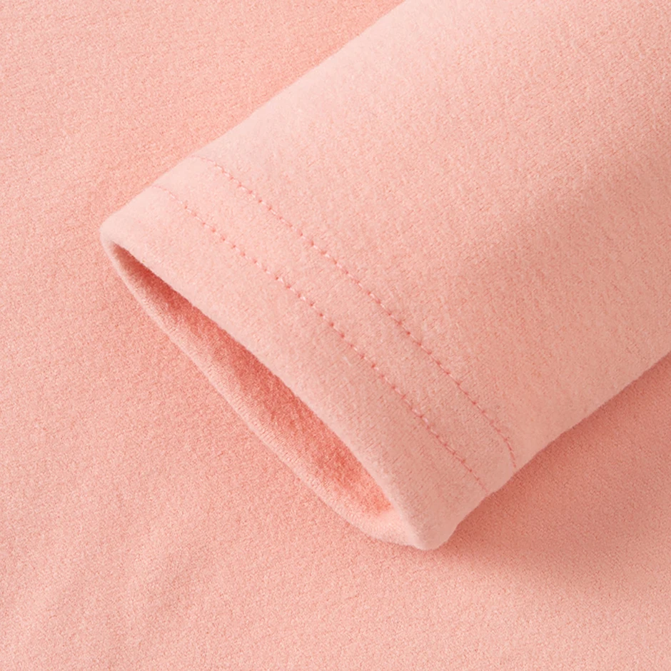 2/3-teiliges Herbst- und Winter-Set für Kinder, einfarbiges, warmes Langarm-Unterhemd mit mittelhohem Kragen für Jungen und Mädchen, lässiges, vielseitiges Oberteil – Detail 10