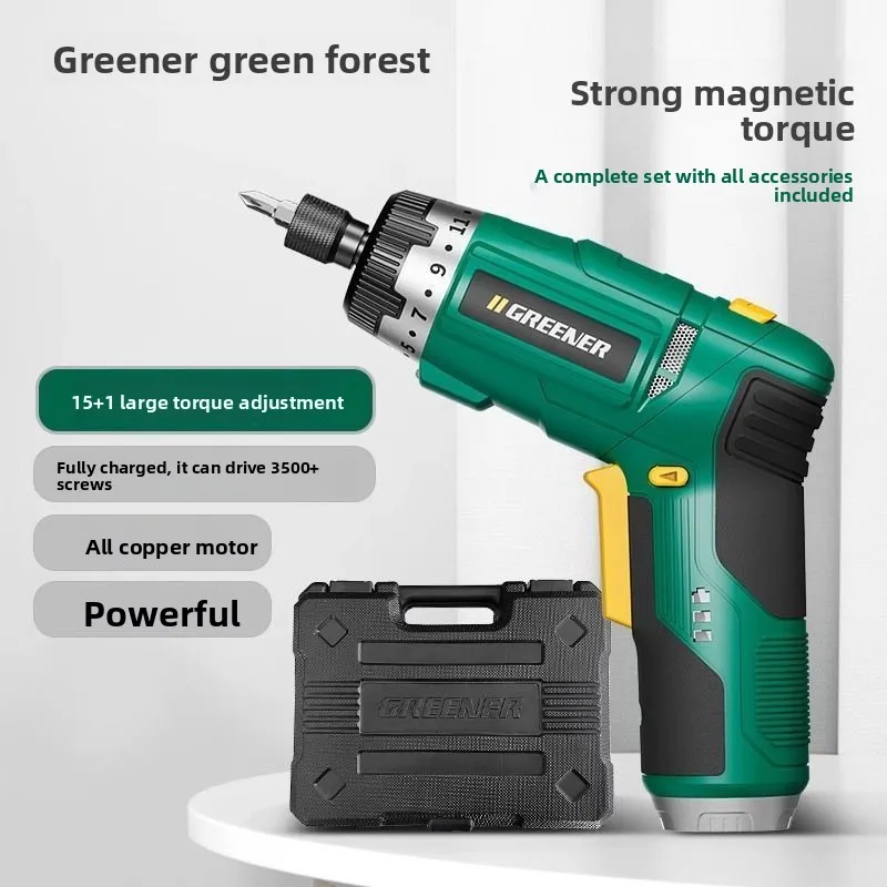 Home rechargeable small lithium electric screwdriver,high torque with light, dual form one machine dual-use,portable and durable