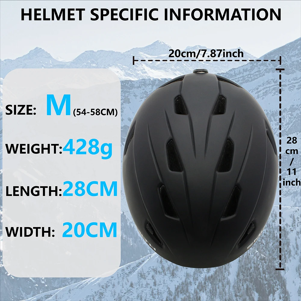 SMITH DRIFT Casco de esquí con seguridad Casco de Snowboard moldeado integralmente Motocicleta Esquí Nieve Marido Hombres Mujeres Niños Niños