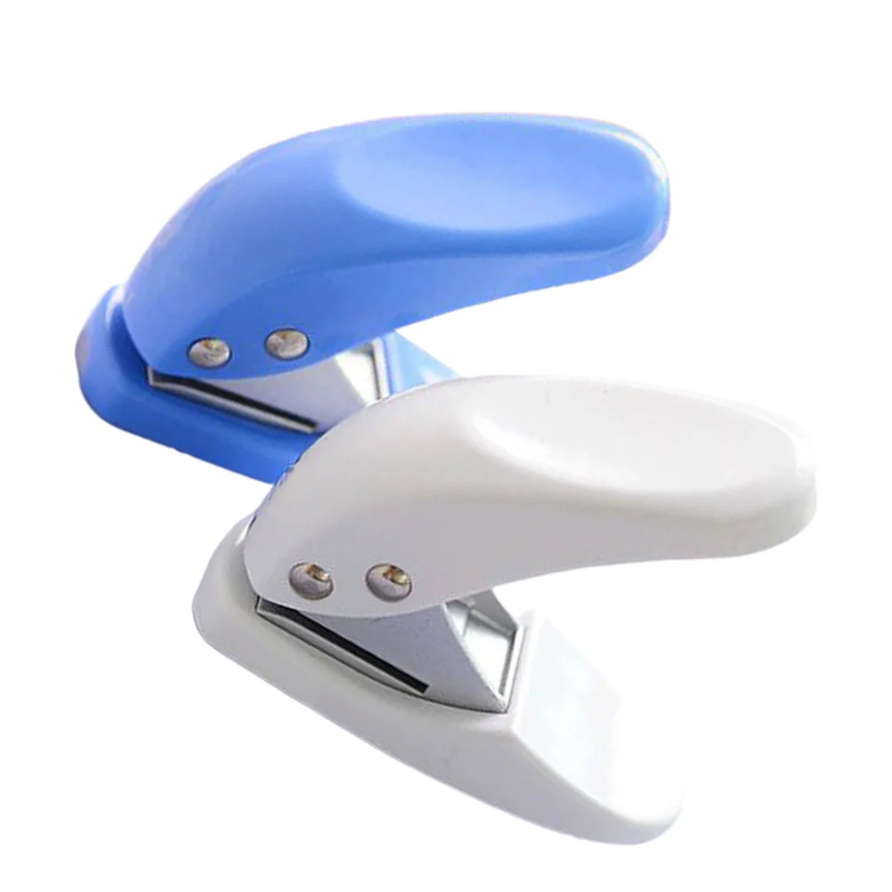 2Pcs Hole Puncher Heavy Duty Manual Punching Machine for Certificates Cards Films Efficient Office School Stationery Tool
