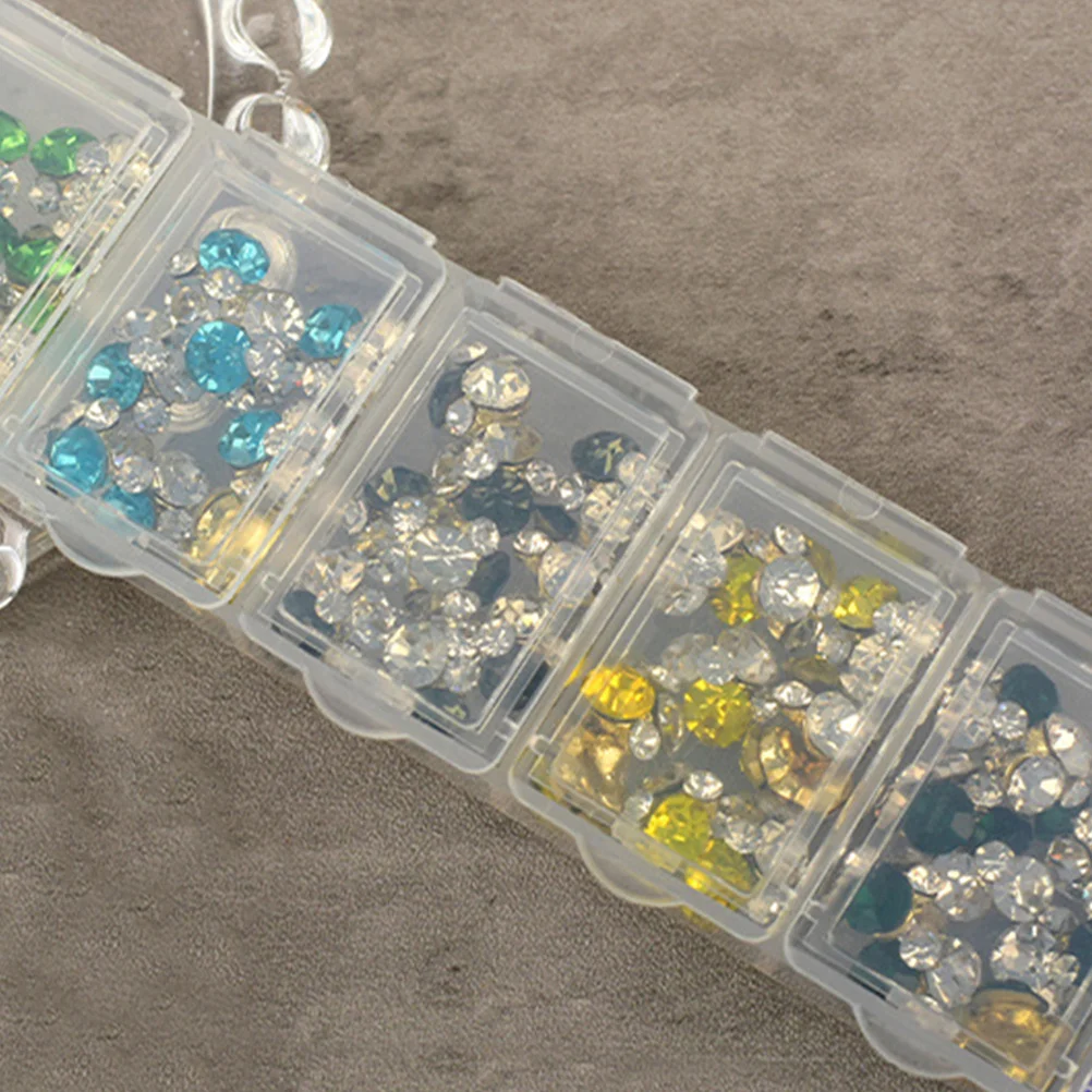 

3pcs Clear Plastic Box 7 Grids Jewelry Organizer Transparent Storage For Beads Earrings Bracelets Craft Supplies Mini Container