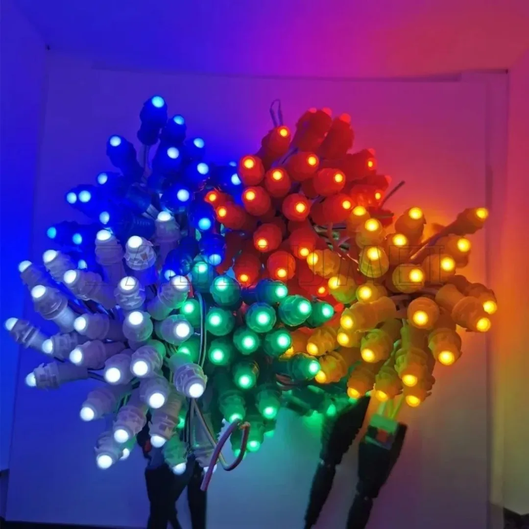 50-500 Buah Merah/Merah Muda/Hijau/Biru/Kuning/Putih/Putih Hangat 9MM Lampu Modul Tali Lampu Piksel Lampu Tampilan Papan Nama Warna Tunggal