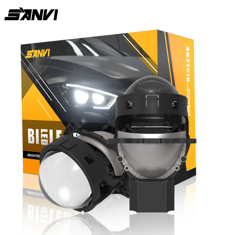 High Quality Super Bright 3 Inch 5500K White A11PRO Bi-LED Projector Lens Headlights for F150 Auto System 12v