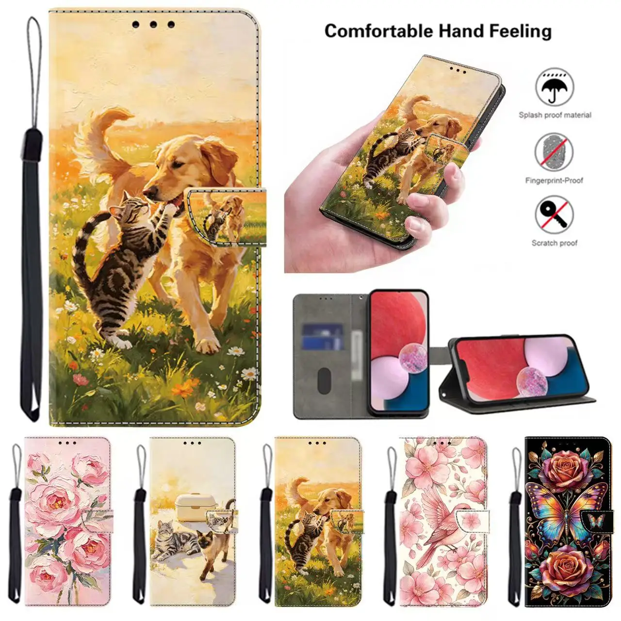 Funda de cuero con tapa magnética para Oppo A92 A93 A94 A95 A98, funda magnética tipo billetera para Oppo A32 A33 A53 A73 2020 4G/5G