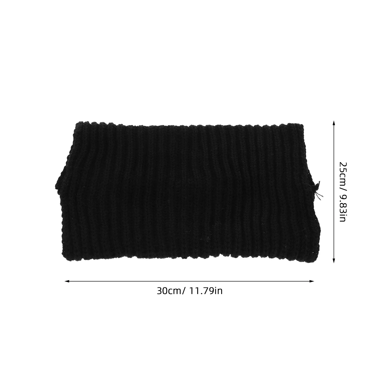 Damen-Schal, warm, schwarz, Kreisstrick, Wollmischung, Schlaufen-Schal, dickes Halstuch für kaltes Wetter, stilvoller, modischer Hals