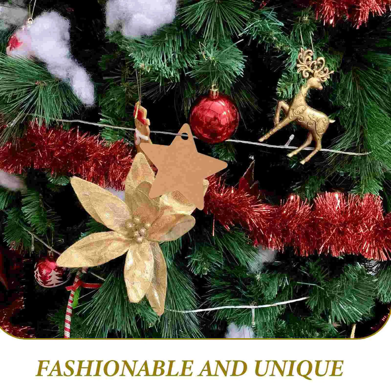 100 ชิ้น Handmade จี้ของขวัญแท็กของขวัญคริสต์มาสมินิกระดาษแข็งกระดาษวันเกิด