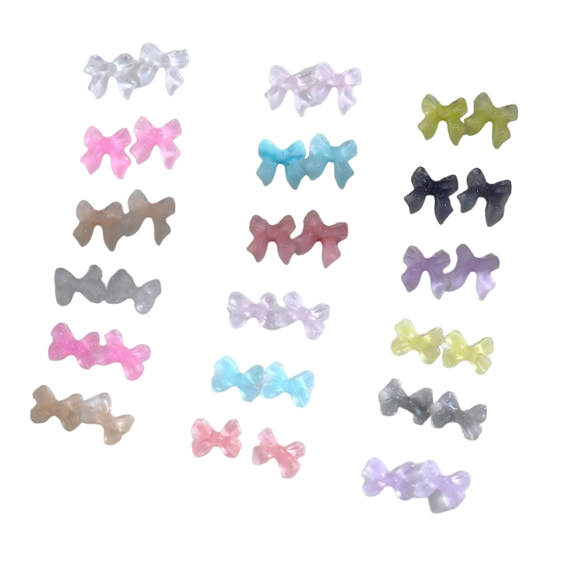 50PCS Bow Nail Charms Decorations Long Bowknot Ornament Kawaii Nail Supplies For Professionals Accessories image 6