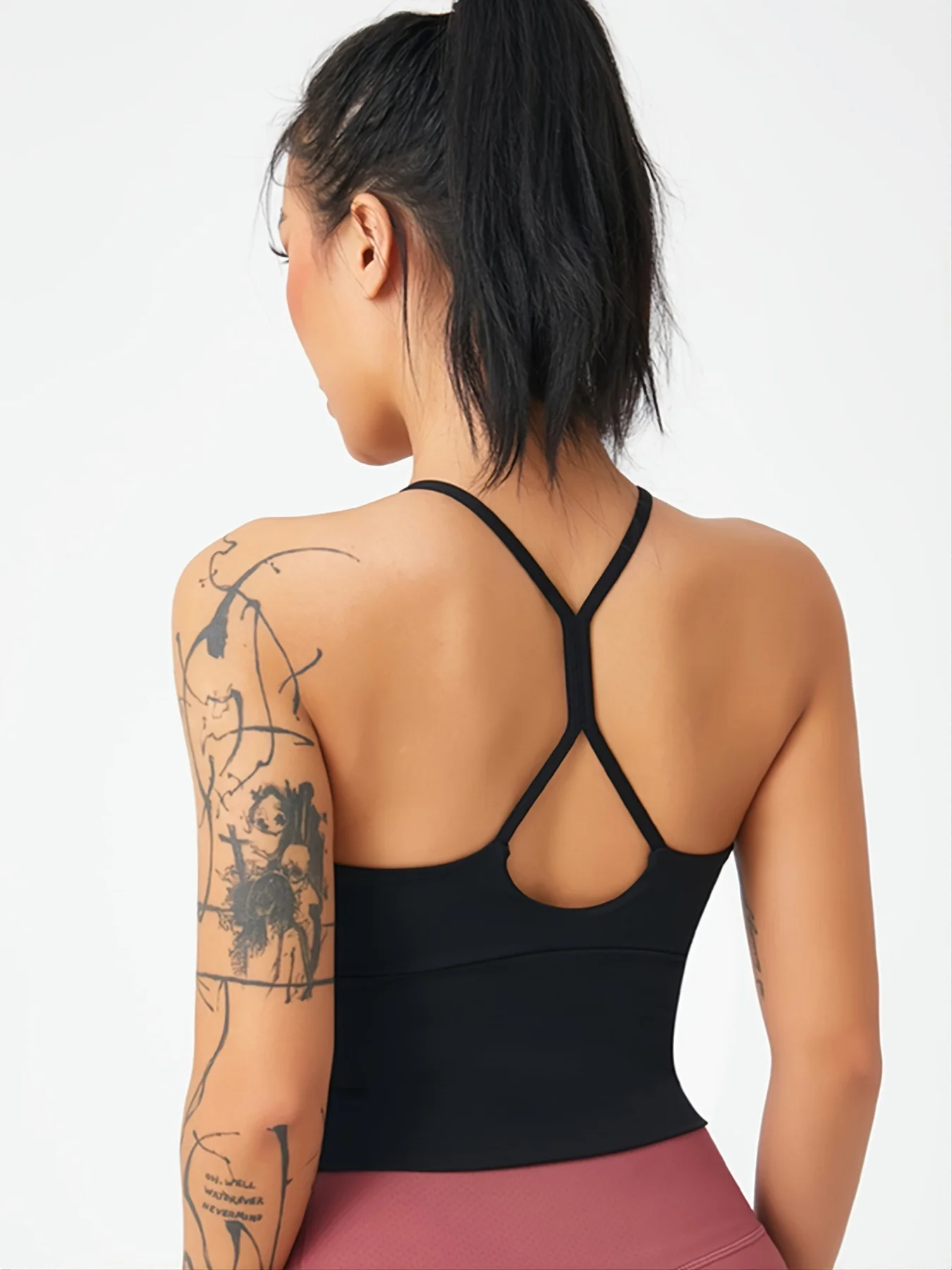 High Support Sports Bra, Backless Beauty Back Tank Top, Push Up Shockproof Yoga Bra 2.