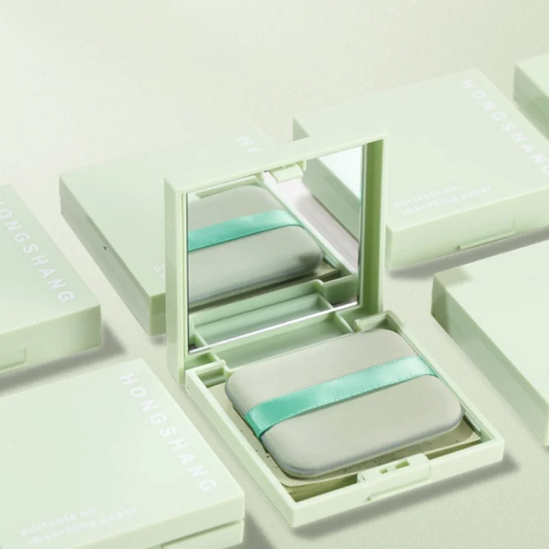 100 قطعة/المجموعة الخيزران الفحم زيت الوجه امتصاص ورقة مع مرآة و ماكياج نفخة المحمولة الوجه منعش الرعاية النفط التحكم أداة كيت