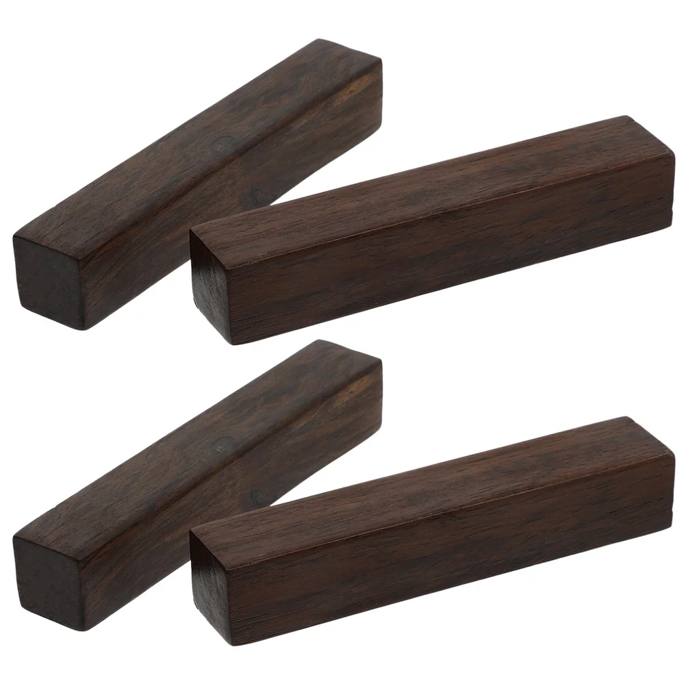 4Pcs Wood Calligraphy Paper Weight Rectangular Smooth Safe Touch Office Study Room Gift Literacy Atmosphere Wooden Paperweight