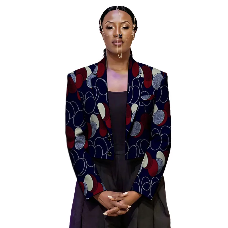 

African Couture Women's Suit Jacket Ankara Print Blazer Ramadan Tailor Made Wedding Party Outfit New Print Mini Coar For Lady