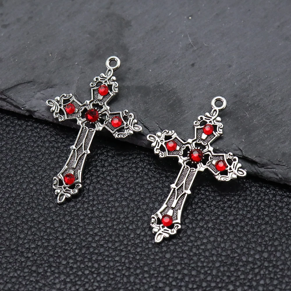 5pcs Steampunk Alloy Cross Charms Metal Crosses Pendants Earrings Bracelet DIY Necklace Jewelry Accessories