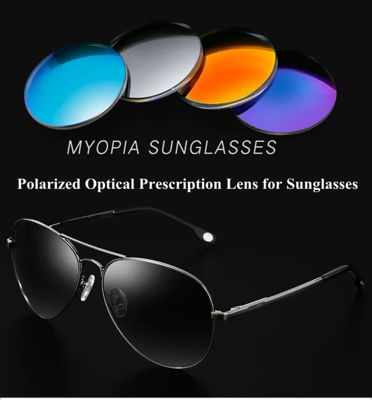 1,56 1,61 1,67 Myopie Polarisierte Sonnenbrille Objektiv Rezept CR-39 Harz Asphärische Gläser Anti-Glare Linsen UV400 2 stücke