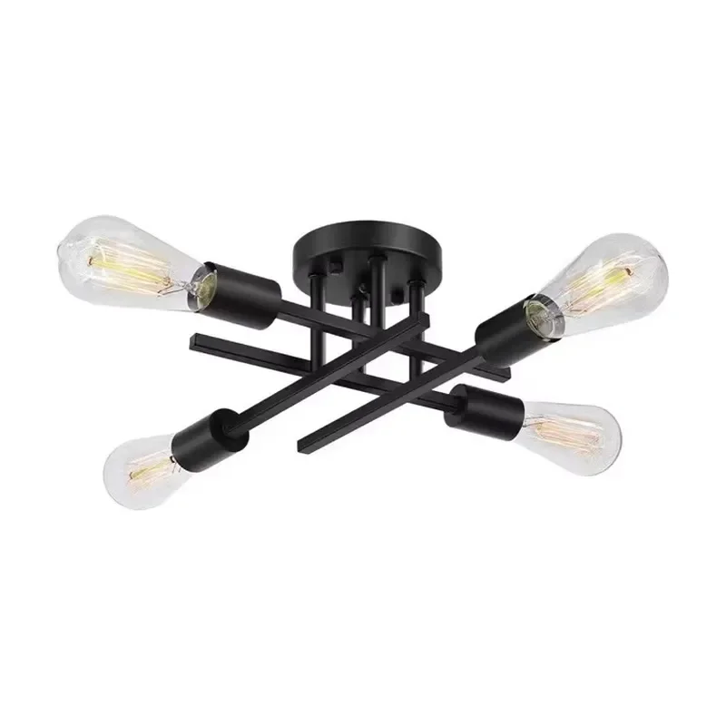 Modern Warm White Satellite LED Iron Chandelier IP33 Semi-Embedded Ceiling Light for Bedroom Living Room Home Lighting