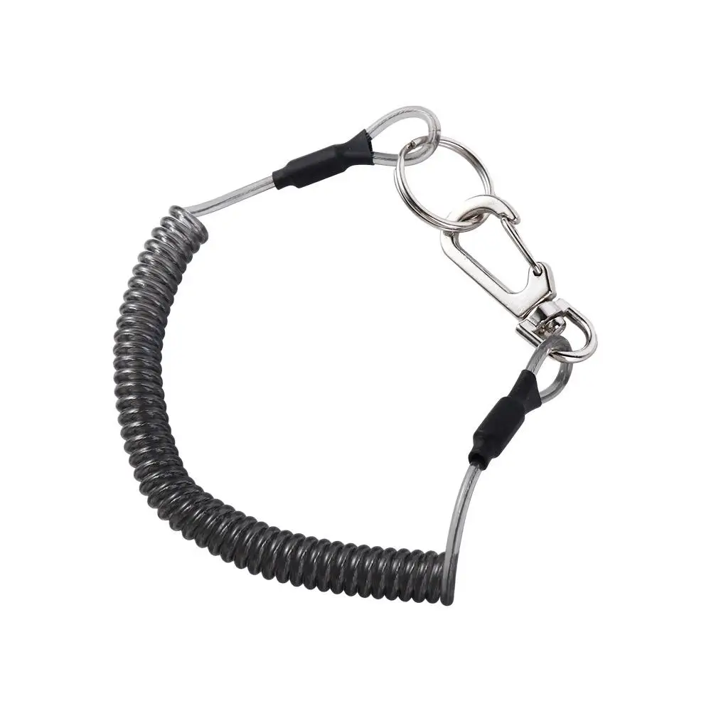 

Fishing Lanyards Key Chain Waist Hanging Rope Spiral Coiled Lanyard Stretch Fishing Tools Safety Rope Spring Elastic Rope