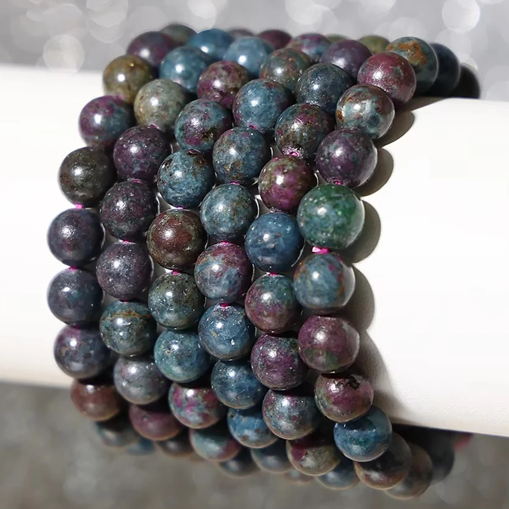 

Natural Sapphire Symbiotic Ruby Bracelet Energy Stone Beads For Jewelry Making DIY Bacelet Necklace Accessories Or Gift