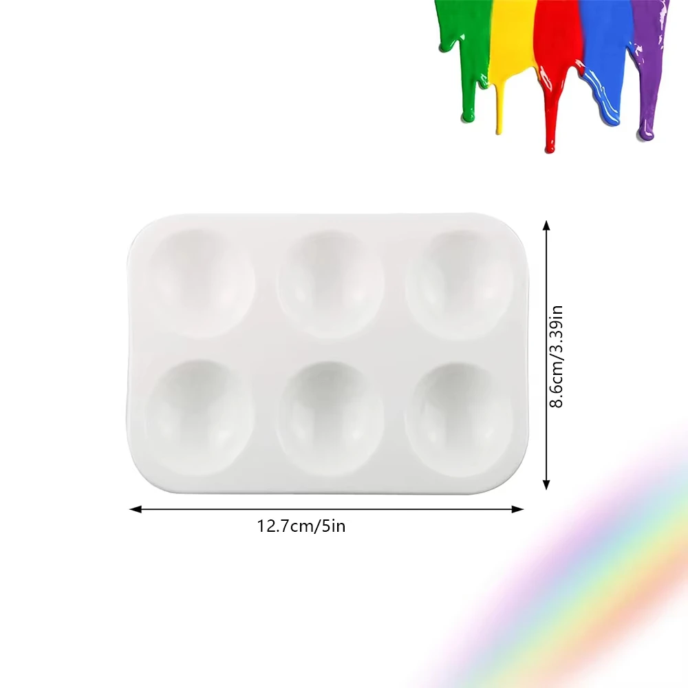 White Artist's Palette 1/20pcs Perfect for Watercolor Painting A Premium Art Supplies Set Suitable for Creating Masterpieces