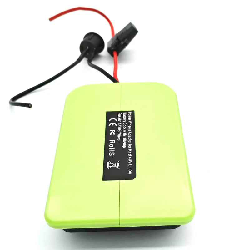 Portable Power Wheel Adapter DIY Power Connector with Fuse and Switch Compatible for RYOBI 40V Lithium Batteries for DIY Robots