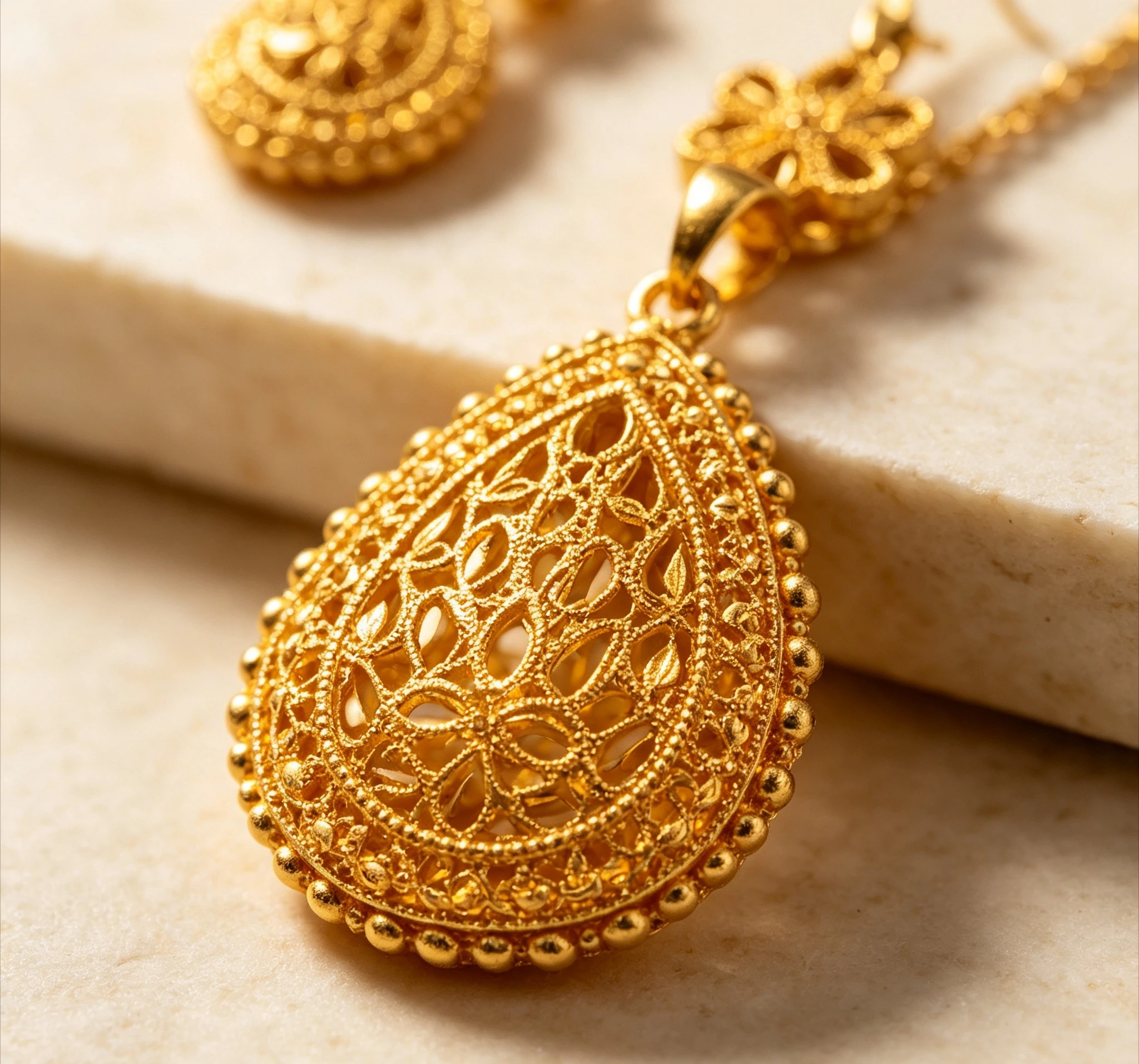Bridal Necklace Earrings two-piece India Dubai Jewelry drop shaped sarcopenia jewelry setgift Giving gifts for friends