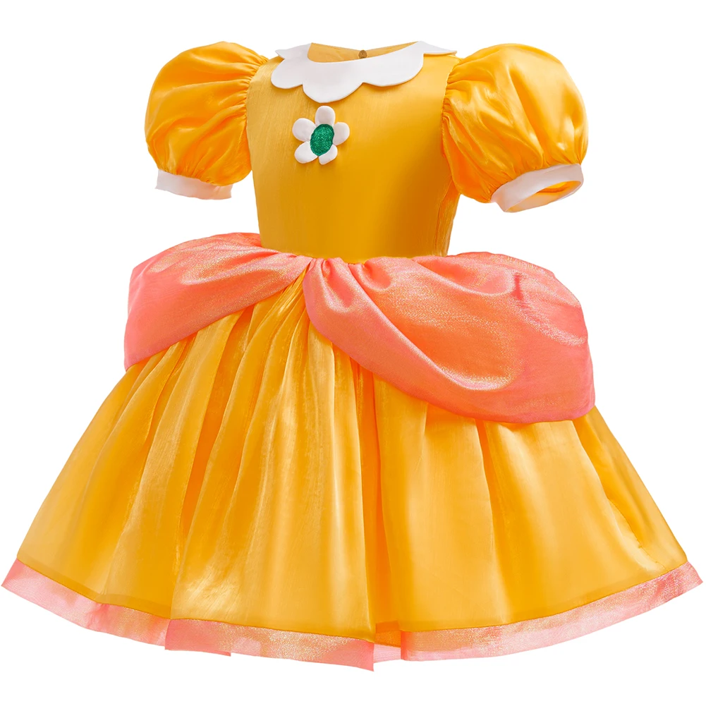 Gaun Putri Kuning Persik Film - Kids Party Games ulasan dan harga