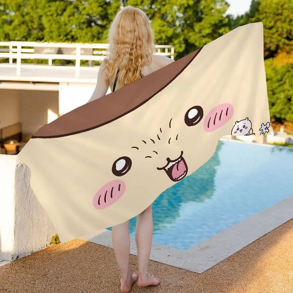 Cartoon K-Kurimanjuu Microfiber Blanket Quick Drying Beach Towels Oversized Printing Super Absorbent Pool Towel Blanket