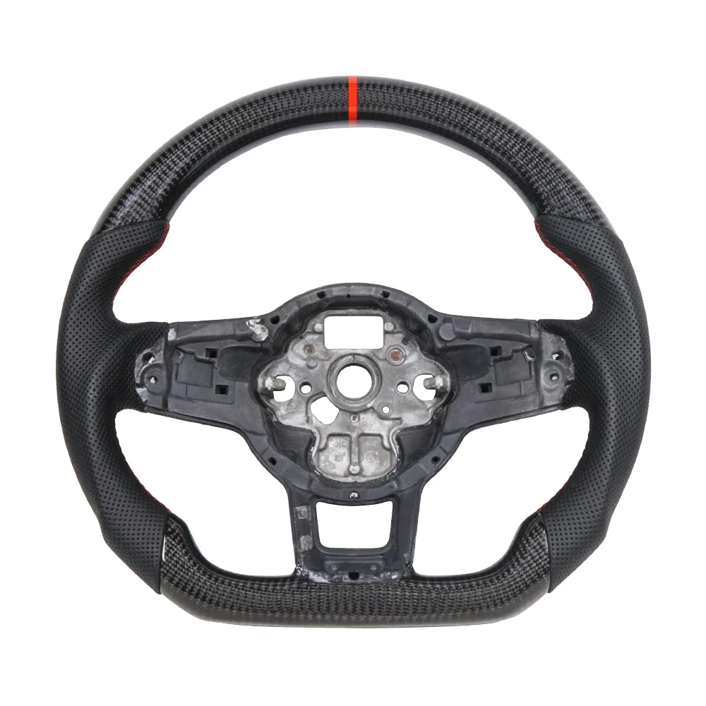 MK7/MK7.5 GTI Carbon Fiber Steering Wheel,Car Interior Upgrade Facelift Replacement for MK7/MK7.5 R R-Line GTI 2013-2020