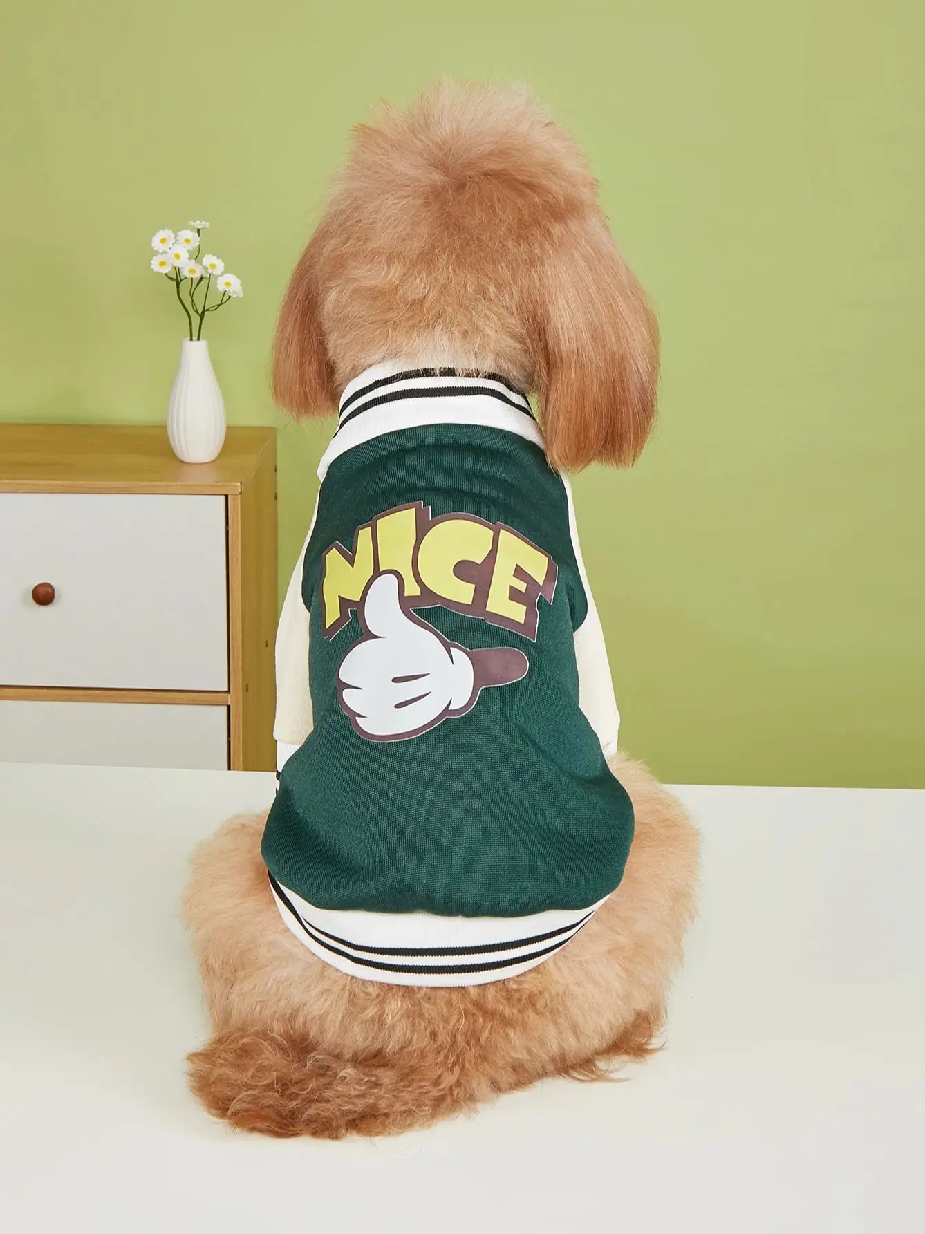 Pet clothes dog cat jacket warm and comfortable clothes with friendly gesture print new one