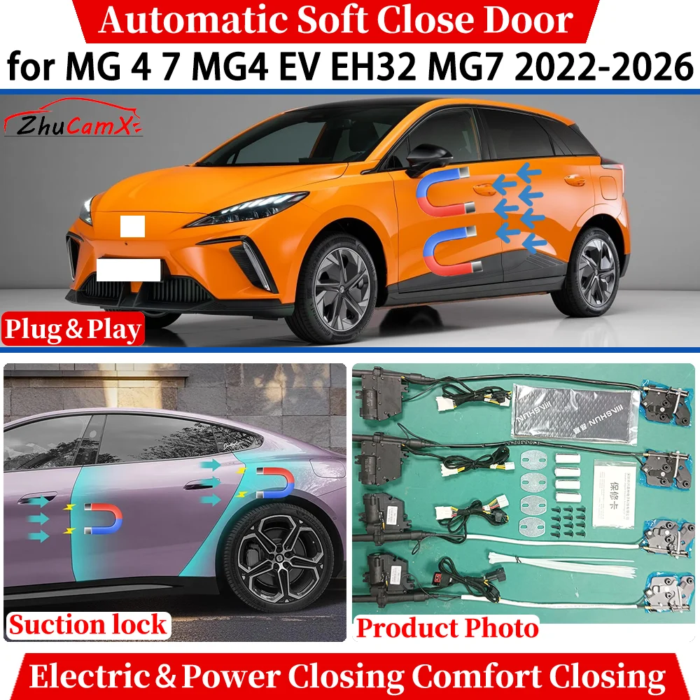 

for MG 4 7 MG4 EV EH32 MG7 2022-2026 Car Automatic Soft Close Door Electric Power Comfort Closing Suction lock Quiet System