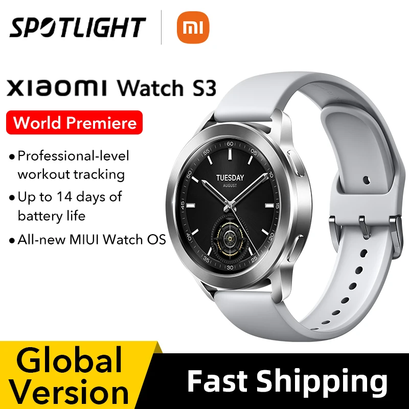 

2024 World Premiere Global Version Xiaomi Watch S3 1.43” AMOLED AII -New MIUI Watch OS 486mAh battery Advanced health detection