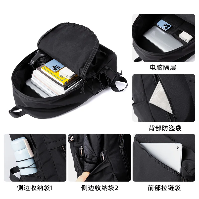 Men's large backpack, travel bag, laptop bag, backpack middle school and college students, men's bag