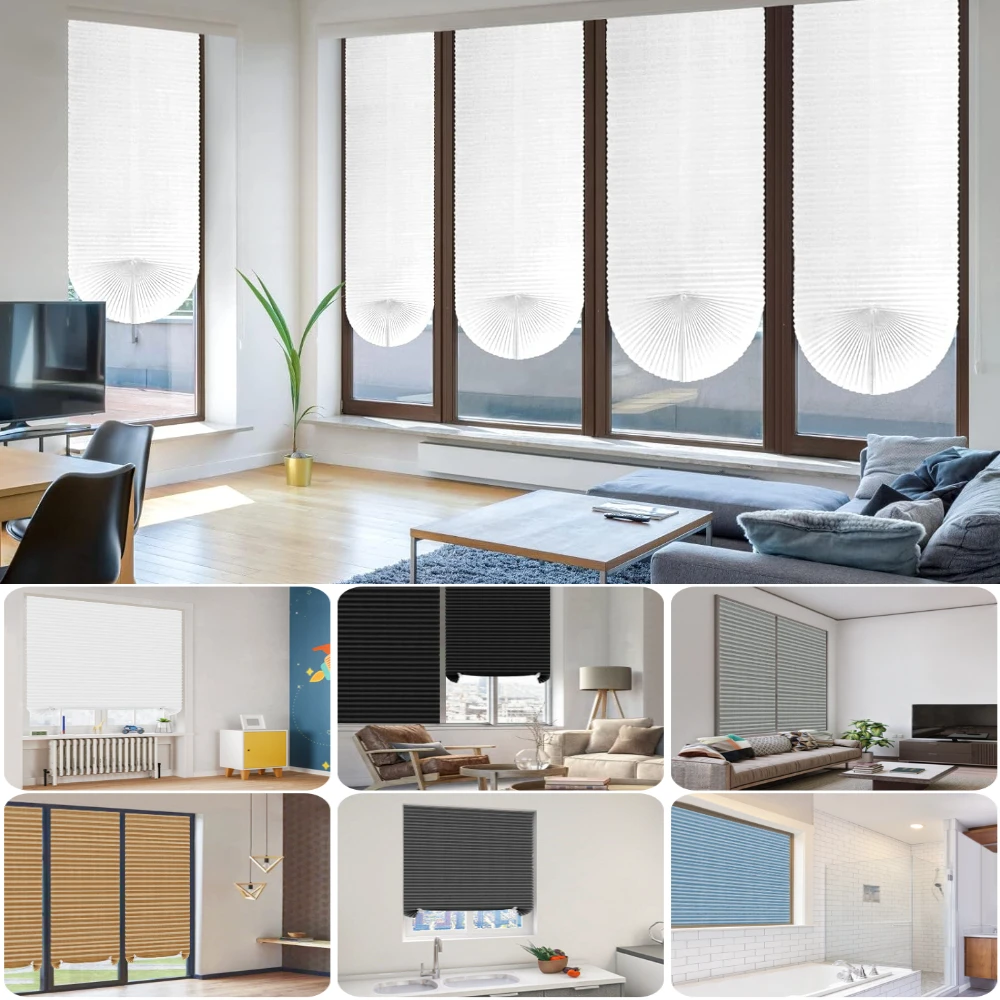 لا توجد ستائر مثقاب لستائر النوافذ تلتصق على الستائر الستائر تصفية الضوء حماية الخصوصية سهلة القطع والتثبيت مع مشبكين #6