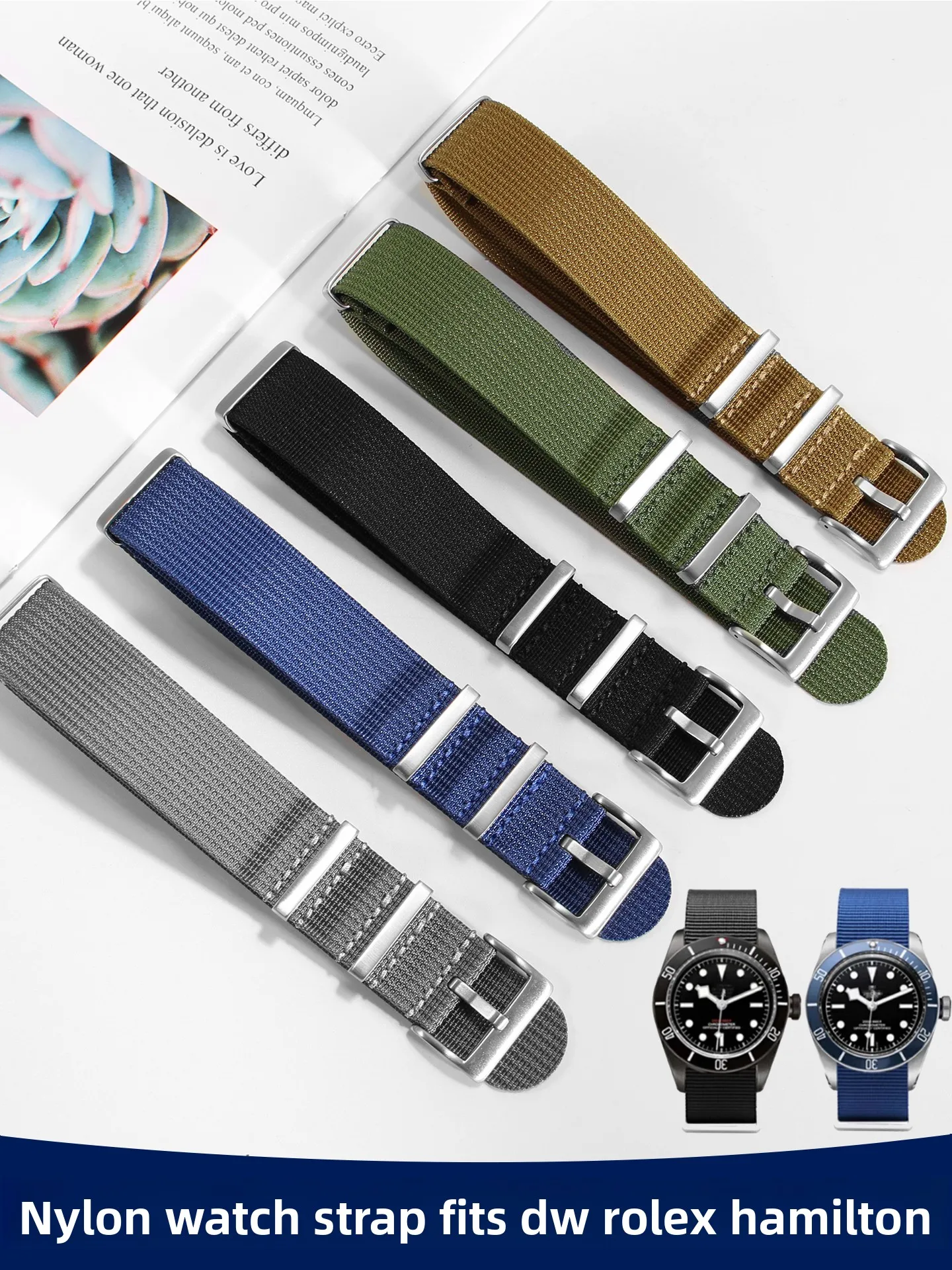 Nylon Canvas Watch Strap for Men and Women for DW for Timex for Hamilton for Tissot for Rolex for Omega Watch Strap