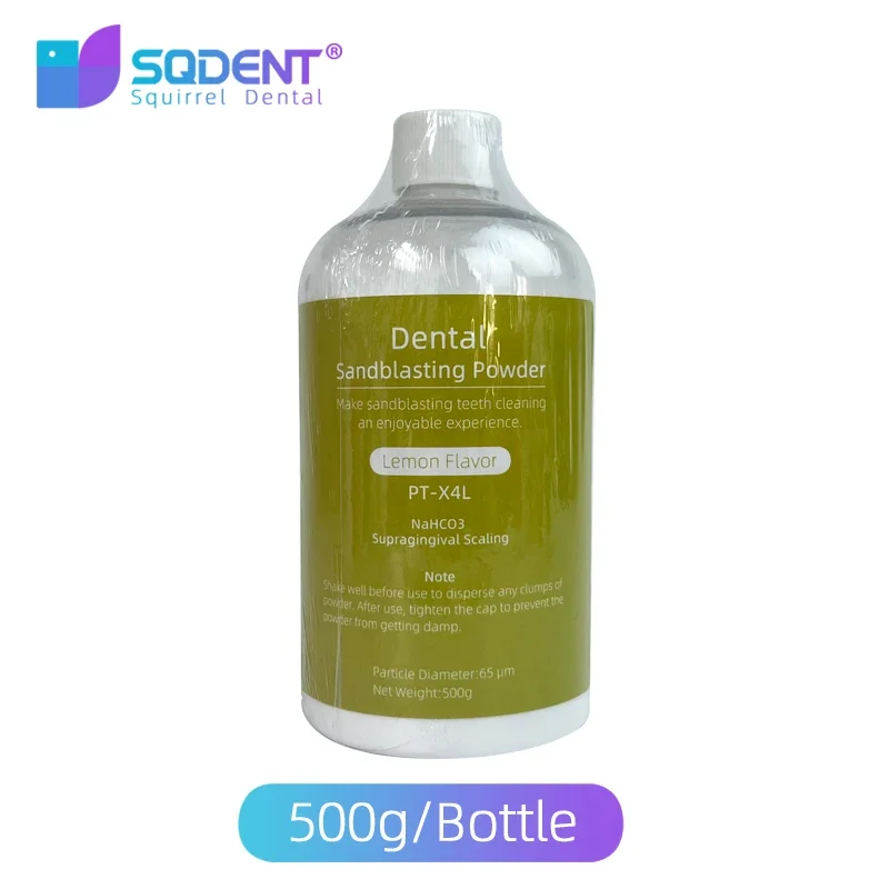 SQDENT Dental Sandblaster Powder 65um Dental Air Polisher Dental Sandblasting Powder Dental Cleaning Sandblasting Powder