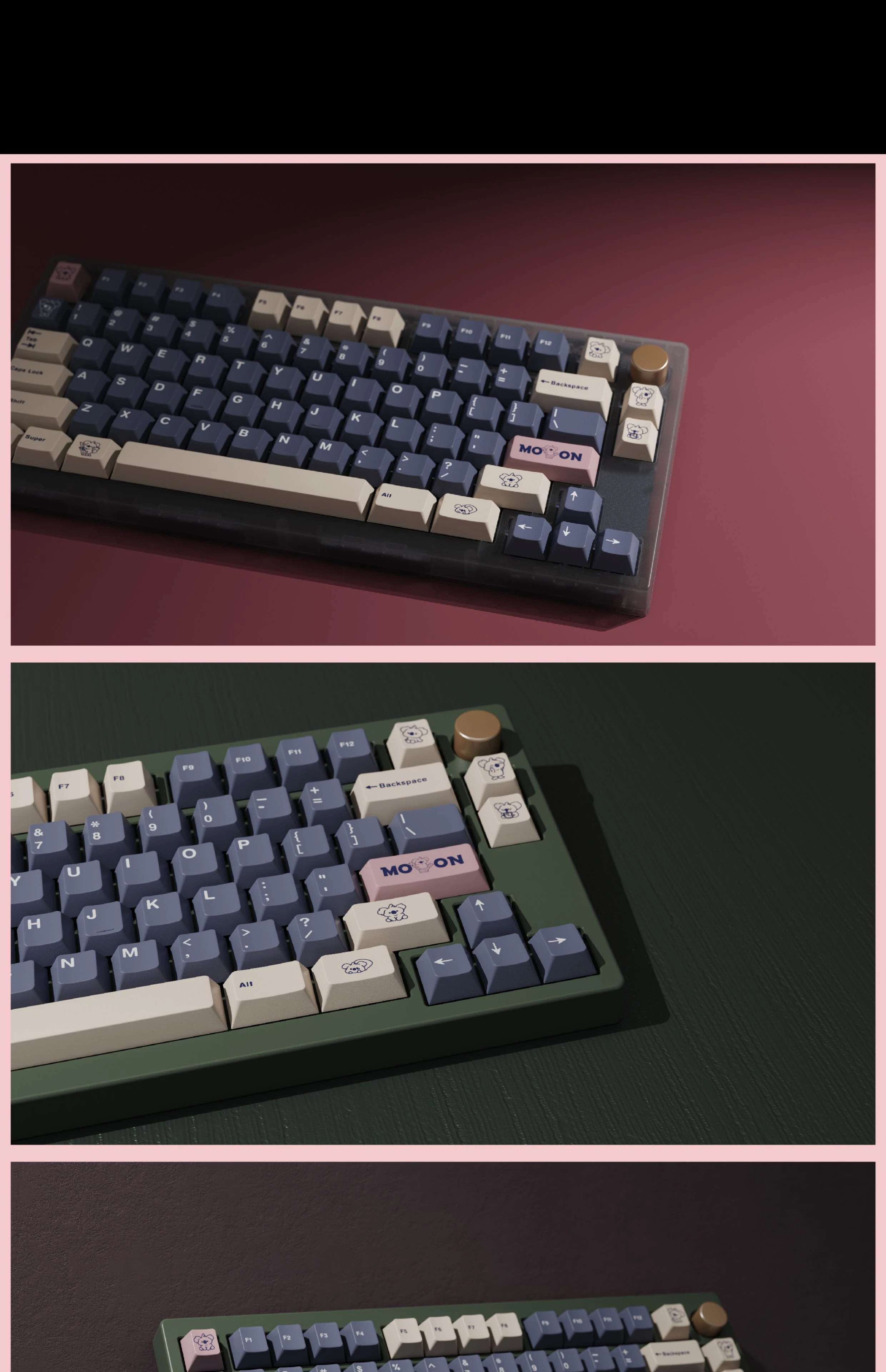 Anime Theme IDK - Koala Personalized Customization Cherry Profile Thermal Sublimation Keycaps PBT Keycap for Mechanical Keyboard